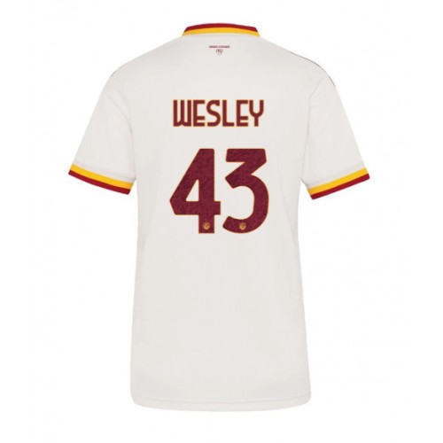 AS Roma Wesley Franca #43 Vieraspaita Naiset 2026-27 Lyhythihainen
